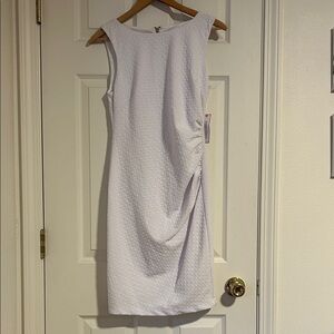 Bisou Bisou Elegant White Sleeveless Dress